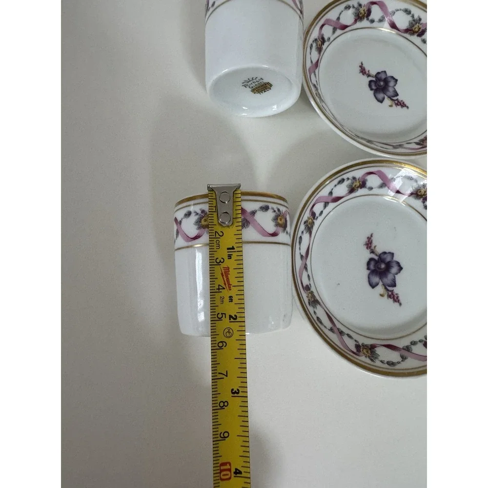 Richard Ginori - Impero Manifattura Di Doccia Italy Cup and Saucer Coffee 4x Set